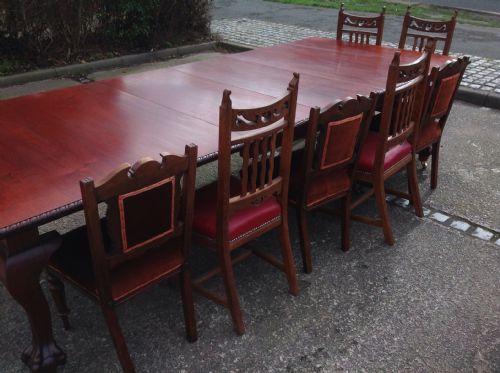LARGE 14 SEATER MAHOGANY DINING TABLE - ADDITIONAL PHOTO 3