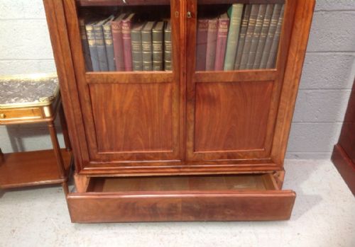 FRENCH MAHOGANY GLAZED BOOKCASE - ADDITIONAL PHOTO 3