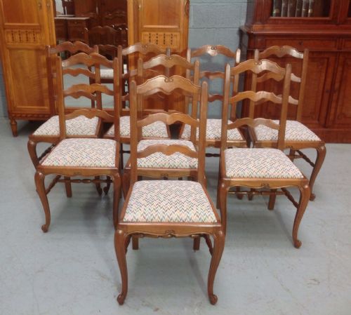 set of 8 oak french dining chairs - CATEGORY: ANTIQUE CHAIRS - DATED 1920