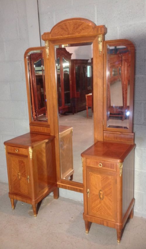 INLAID FRENCH MAHOGANY DRESSING TABLE - ADDITIONAL PHOTO 13