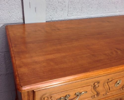 FRENCH CARVED WALNUT COMMODE - ADDITIONAL PHOTO 1