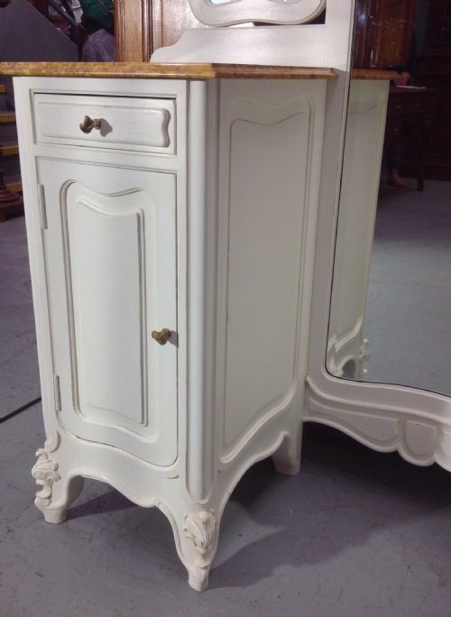 PAINTED FRENCH OAK DRESSING TABLE - ADDITIONAL PHOTO 6