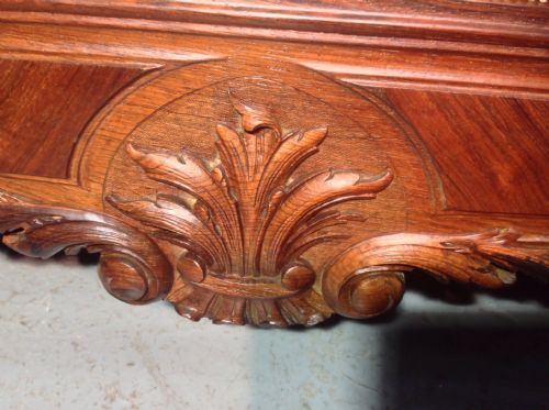 FRENCH ROSEWOOD BED NEWLY UPHOLSTERED - ADDITIONAL PHOTO 4