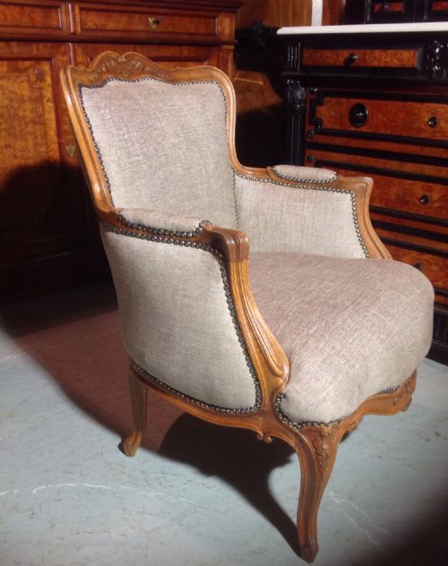 PAIR OF FRENCH OAK CARVED ARMCHAIRS - ADDITIONAL PHOTO 1
