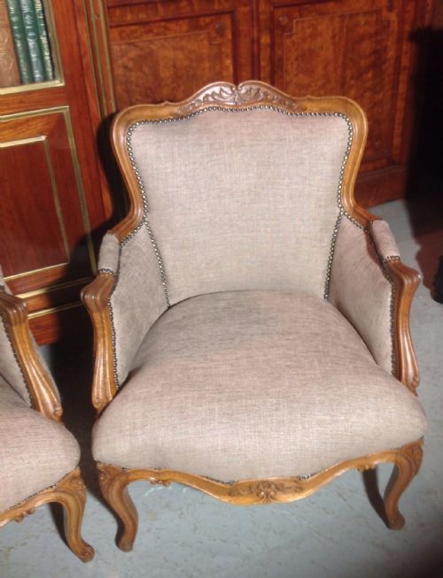 PAIR OF FRENCH OAK CARVED ARMCHAIRS - ADDITIONAL PHOTO 6