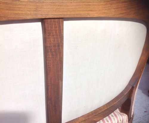 FRENCH UPHOLSTERED WALNUT SOFA - ADDITIONAL PHOTO 5