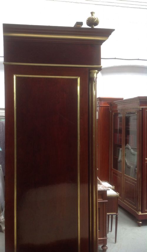 FRENCH MAHOGANY ARMOIRE WITH BOULLE INLAYS - ADDITIONAL PHOTO 10