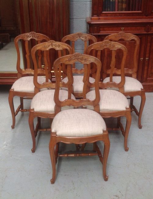 SET OF 6 CARVED OAK FRENCH CHAIRS - ADDITIONAL PHOTO 11