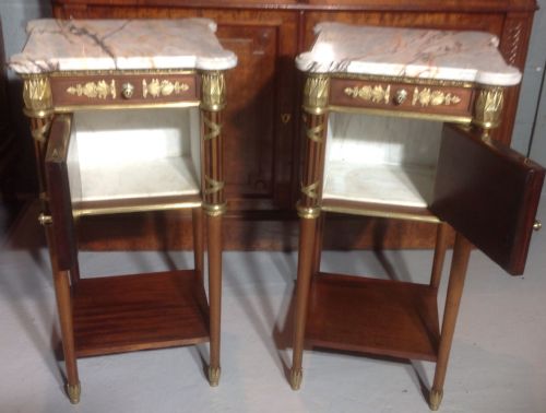 STUNNING PAIR OF FRENCH BEDSIDE CABINETS - ADDITIONAL PHOTO 4
