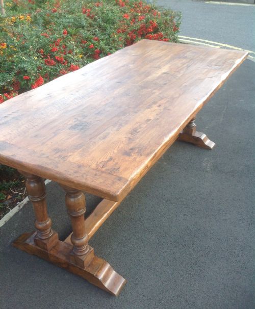 SOLID OAK FRENCH DINING TABLE - ADDITIONAL PHOTO 8