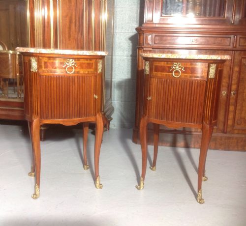 pair of french bed side cabinets - CATEGORY: ANTIQUE CABINETS - DATED 1920