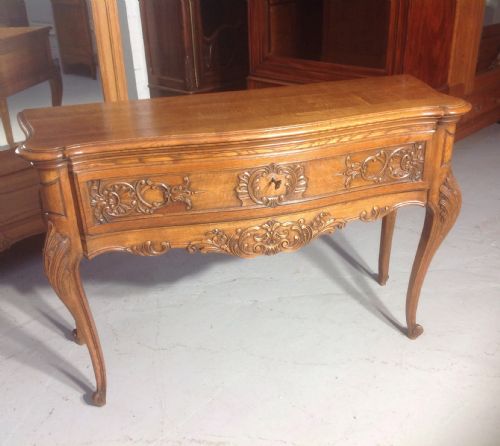 carved oak french console table - CATEGORY: ANTIQUE TABLES - DATED 1920