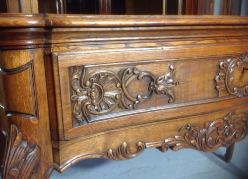 CARVED OAK FRENCH CONSOLE TABLE - ADDITIONAL PHOTO 2