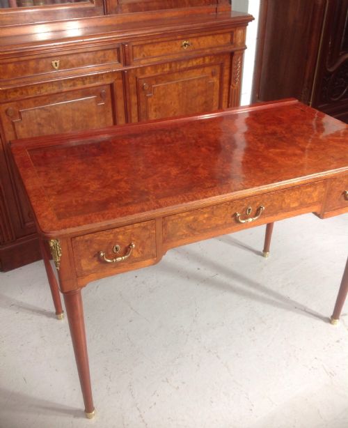 FRENCH BURR WALNUT WRITING DESK - ADDITIONAL PHOTO 5