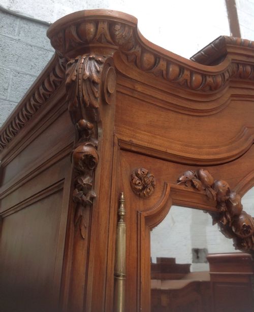 WALNUT FRENCH ARMOIRE BY MAISON LALANDE PARIS - ADDITIONAL PHOTO 1