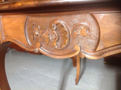 FRENCH CARVED WALNUT SIDE TABLE - ADDITIONAL PHOTO 2