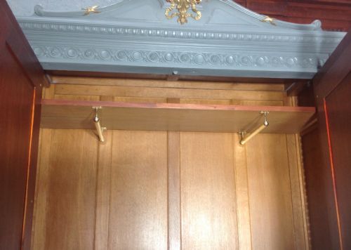 PAINTED FRENCH ARMOIRE WITH BRASS DETAILING - ADDITIONAL PHOTO 6