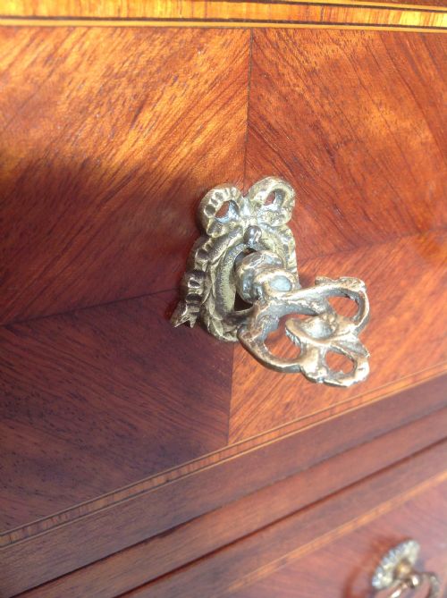 INLAID FRENCH MARBLE TOP CABINET - ADDITIONAL PHOTO 7