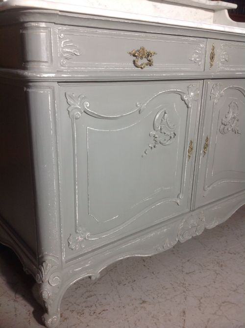 PAINTED FRENCH CARVED WAHSTAND - ADDITIONAL PHOTO 6