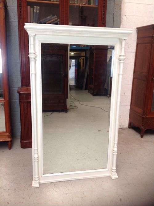 large painted french wall mirror - CATEGORY: ANTIQUE MIRRORS - DATED 1910