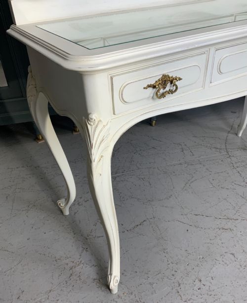 PAINTED FRENCH CARVED DRESSING TABLE - ADDITIONAL PHOTO 2