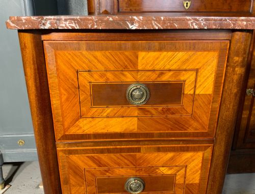 INLAND FRENCH MARBLE TOPPED CHEST OF DRAWERS - ADDITIONAL PHOTO 3