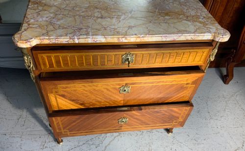 INLAID FRENCH COMMODE - ADDITIONAL PHOTO 6