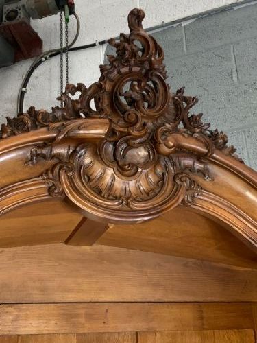 IMPRESSIVE CARVED WALNUT FRENCH ARMOIRE - ADDITIONAL PHOTO 2