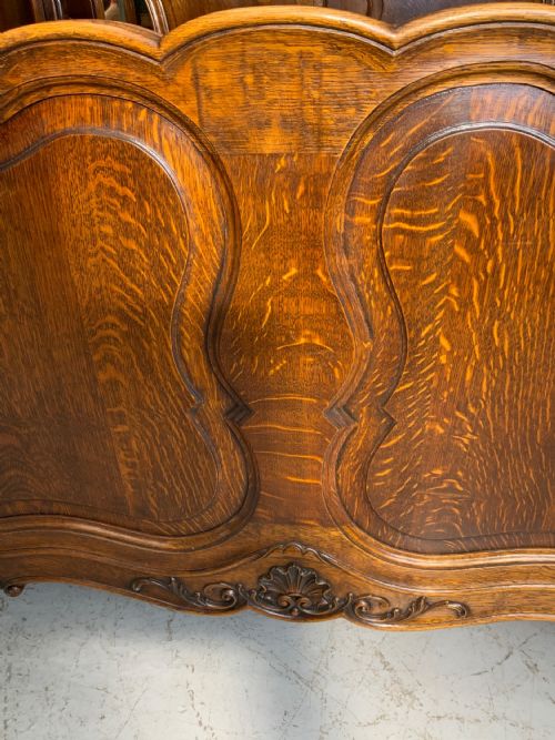 CARVED OAK FRENCH BED - ADDITIONAL PHOTO 3