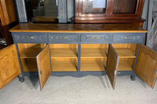 PAINTED FRENCH SIDEBOARD WITH OAK TOP - ADDITIONAL PHOTO 6