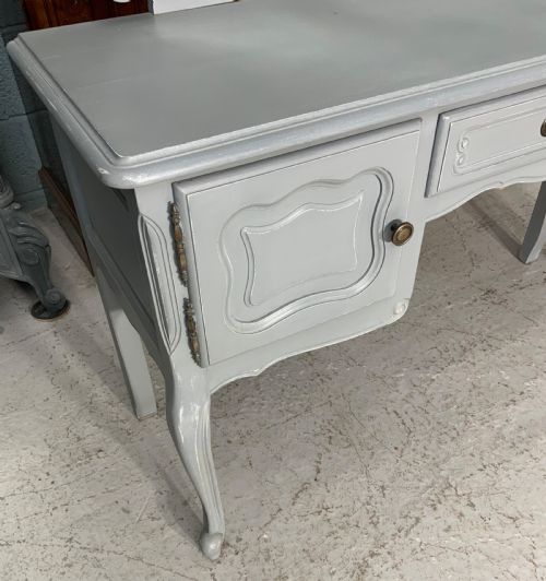 PAINTED FRENCH DRESSING TABLE IN PLUMMET GREY - ADDITIONAL PHOTO 2