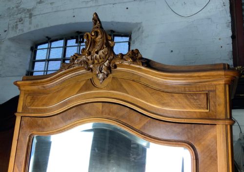 CARVED WALNUT FRENCH ARMOIRE - ADDITIONAL PHOTO 6