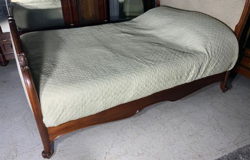 UPHOLSTERED FRENCH MAHOGANY KING SIZE BED - ADDITIONAL PHOTO 7
