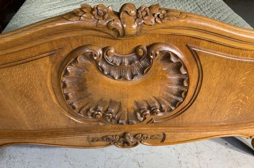 CARVED OAK FRENCH BED - ADDITIONAL PHOTO 5