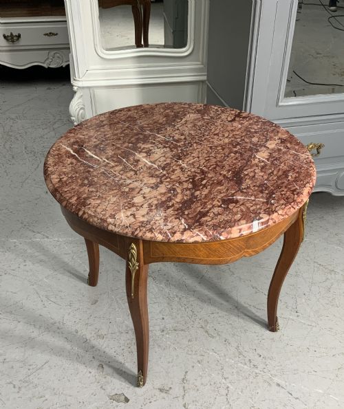marble top french coffee table - CATEGORY: ANTIQUE TABLES - DATED 1920