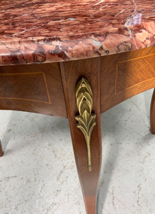 MARBLE TOP FRENCH COFFEE TABLE - ADDITIONAL PHOTO 5