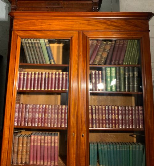 TALL FRENCH MAHOGANY BOOKCASE - ADDITIONAL PHOTO 1
