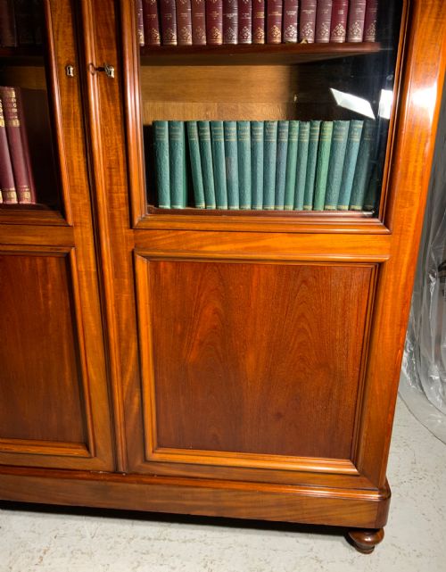 TALL FRENCH MAHOGANY BOOKCASE - ADDITIONAL PHOTO 3