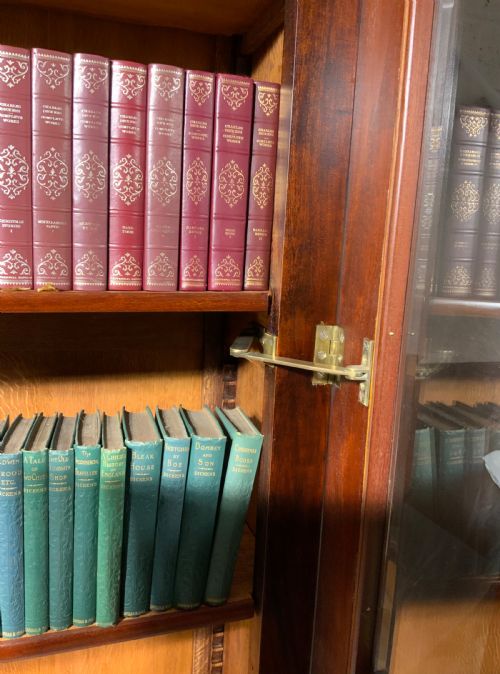 TALL FRENCH MAHOGANY BOOKCASE - ADDITIONAL PHOTO 9