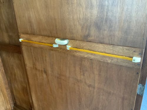 STUNNING CARVED OAK FRENCH ART DECO ARMOIRE - ADDITIONAL PHOTO 8