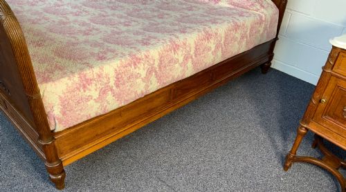 CARVED OAK FRENCH ART DECO KING SIZE BED - ADDITIONAL PHOTO 12
