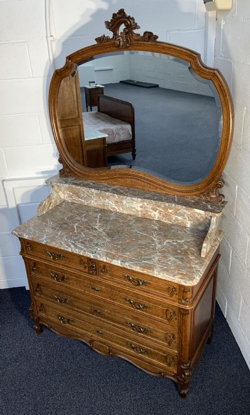 CARVED OAK FRENCH WASHSTAND - ADDITIONAL PHOTO 3