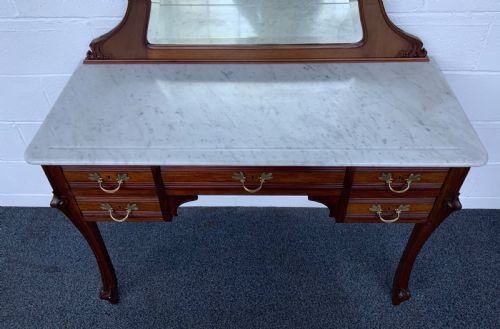 ART NOUVEAU FRENCH MAHOGANY DRESSING TABLE - ADDITIONAL PHOTO 9