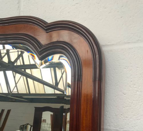 LARGE MAHOGANY FRENCH MIRROR - ADDITIONAL PHOTO 1