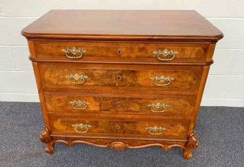 BURR WALNUT FRENCH CHEST OF DRAWERS - ADDITIONAL PHOTO 1