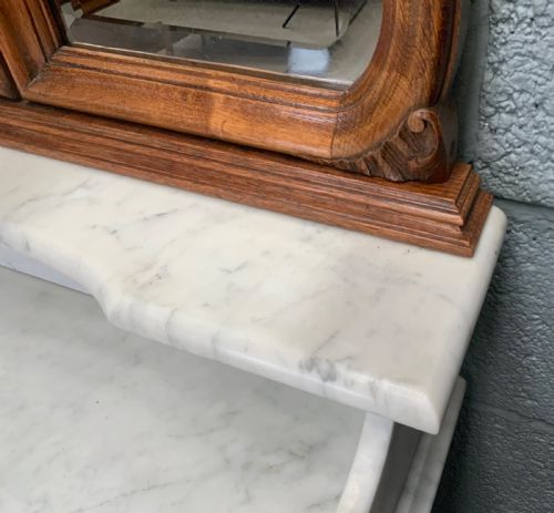 CARVED OAK FRENCH WASHSTAND - ADDITIONAL PHOTO 5
