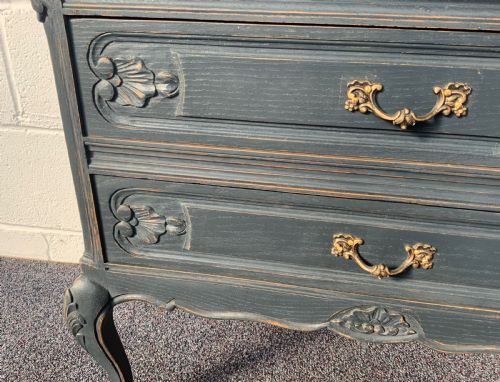PAINTED FRENCH OAK CHEST IN RAILINGS - ADDITIONAL PHOTO 5