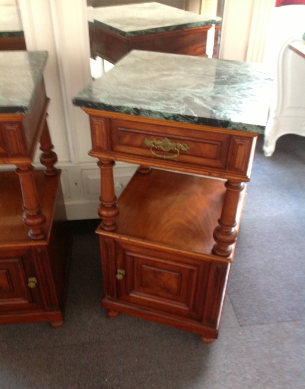 PAIR OF MAHOGANY BEDSIDE CABINETS View III