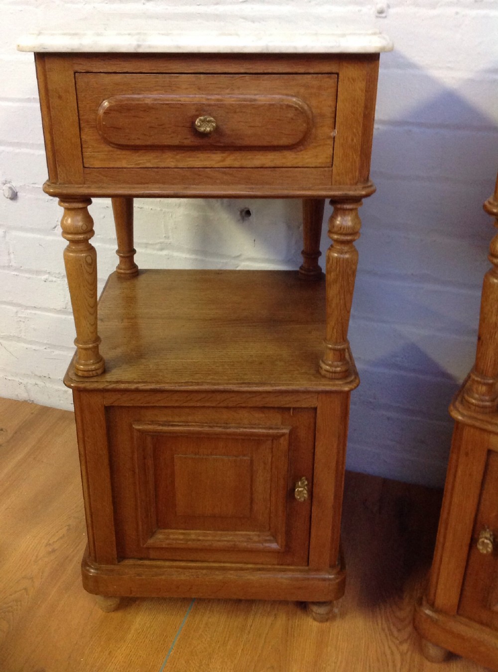 PAIR OF FRENCH OAK  BEDSIDE CABINETS View II