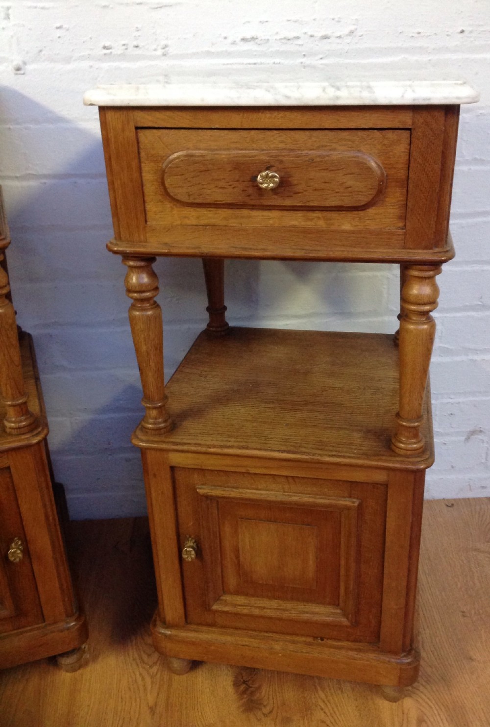 PAIR OF FRENCH OAK  BEDSIDE CABINETS View III